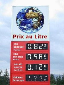 quel est le prix de l'eau en France